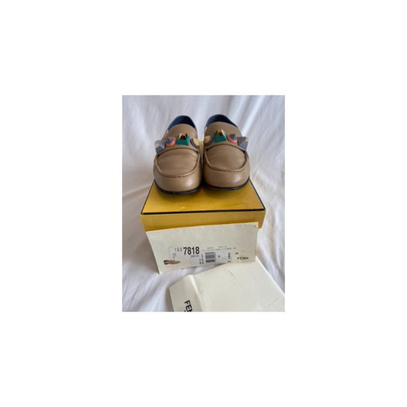 Fendi Rainbow Stud Toast + Myrtle Leather Loafers - Picture 6 of 8